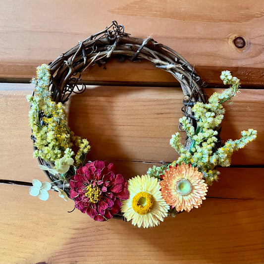 6” Dried Flower Wreath